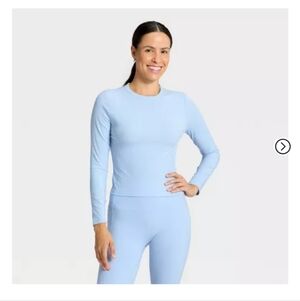 Modal Long Sleeve Top Nwt XL Womens Blue